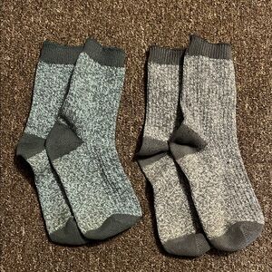 Gray and Black Woman’s Socks